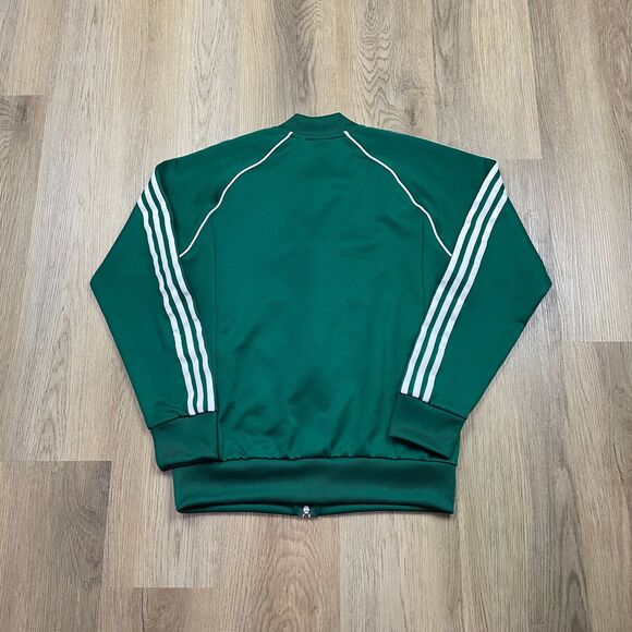 Adidas Green Track Jacket with White Stripes - Picture 5 of 9